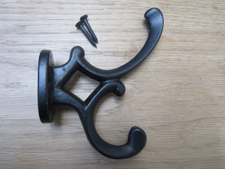 Pack Of 5 Addison Coat Hooks Black Antique.