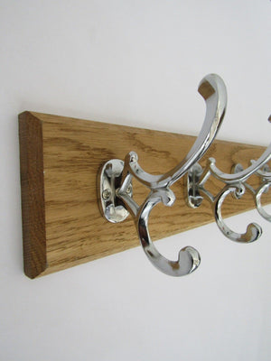 Chrome Addison 9 Hook Coat Rail 98cm.