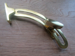 Adjustable Locking Quadrant Stay Polished Brass.