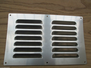 9inch x 6inch Steel Air Vent Brushed Steel.