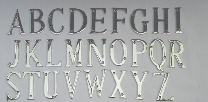 3inch Polished Chrome Letter P.