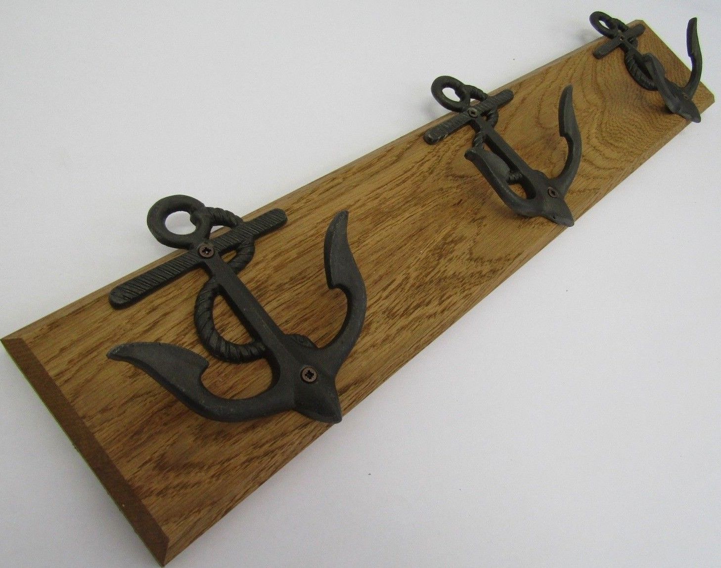 Antique Iron Anchor 8 Hook Coat Rail 108cm.