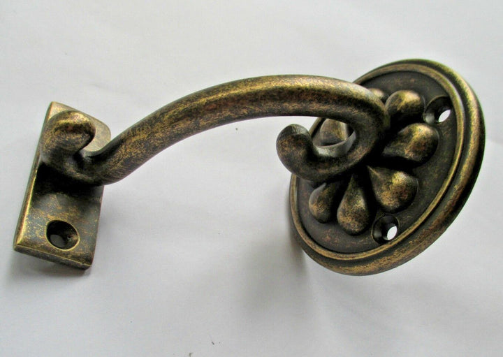 Steel decorative fancy handrail bracket Antique Brass.