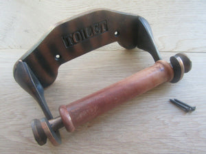Toilet Embossed Toilet Roll Holder Antique Copper.