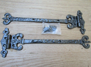 Pair of Coronet Hinges Antique Iron.