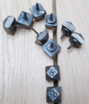 Pack of 10 door studs Beaten,Hammered Antique Iron.