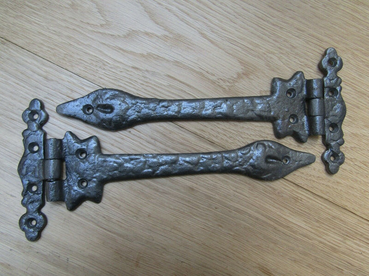 Pair of 9inch Leaf Hinges Antique Iron.