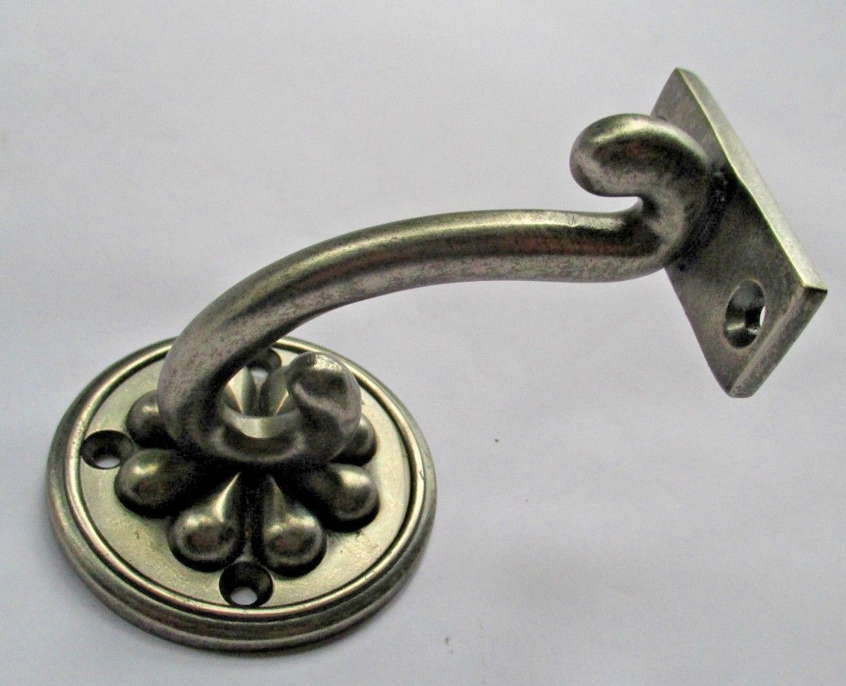 Steel decorative fancy handrail bracket Antique Iron Pewter.