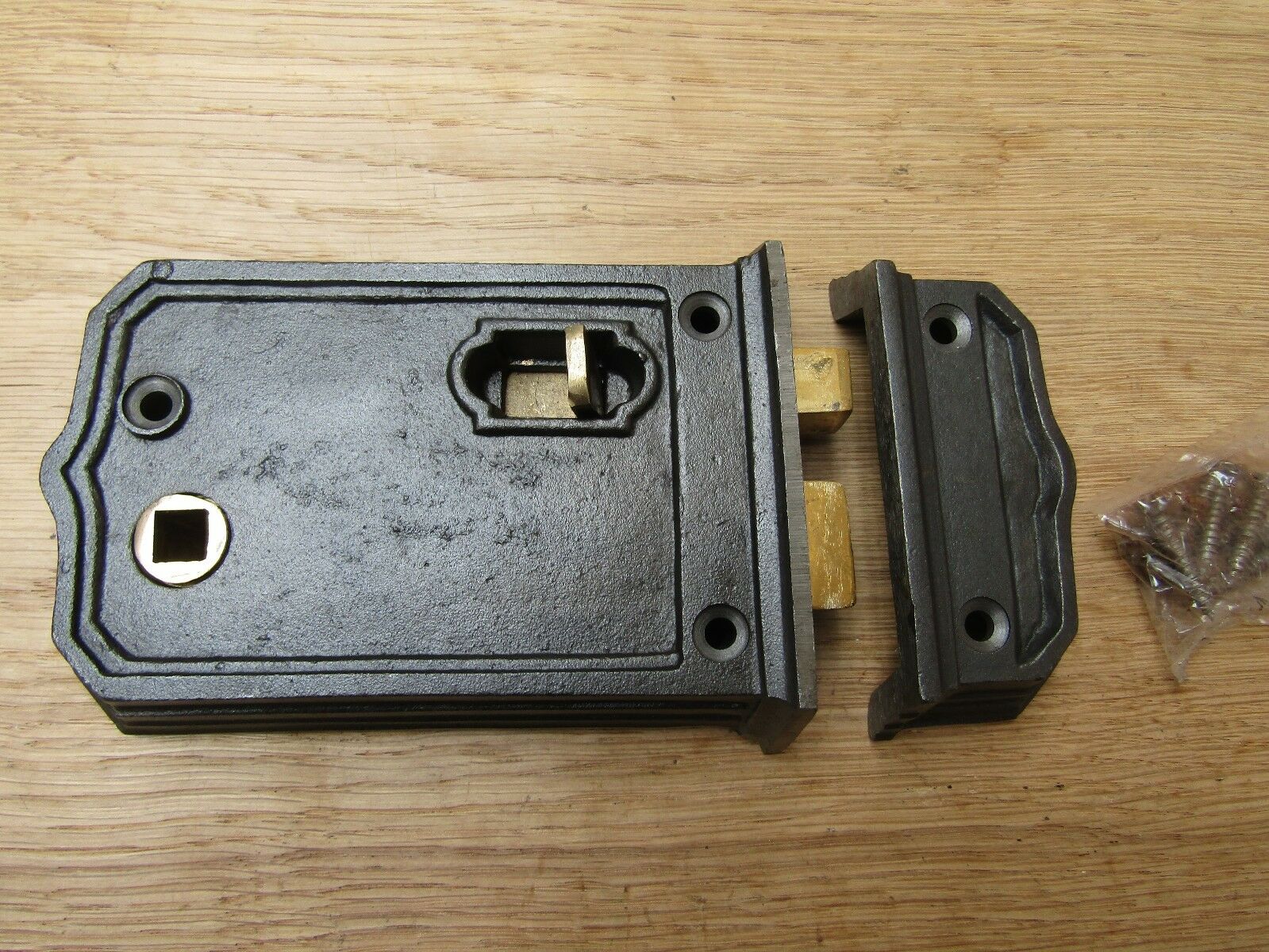 Cast Iron Large Antique Iron Rim Latch.