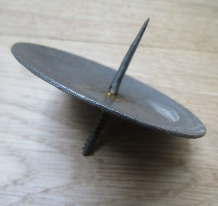 Hand forged Candle Holder Antique Iron Screw in.