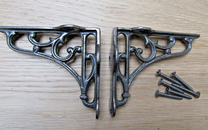 Pair of Victorian Scroll shelf Bracket Antique iron 3inch.