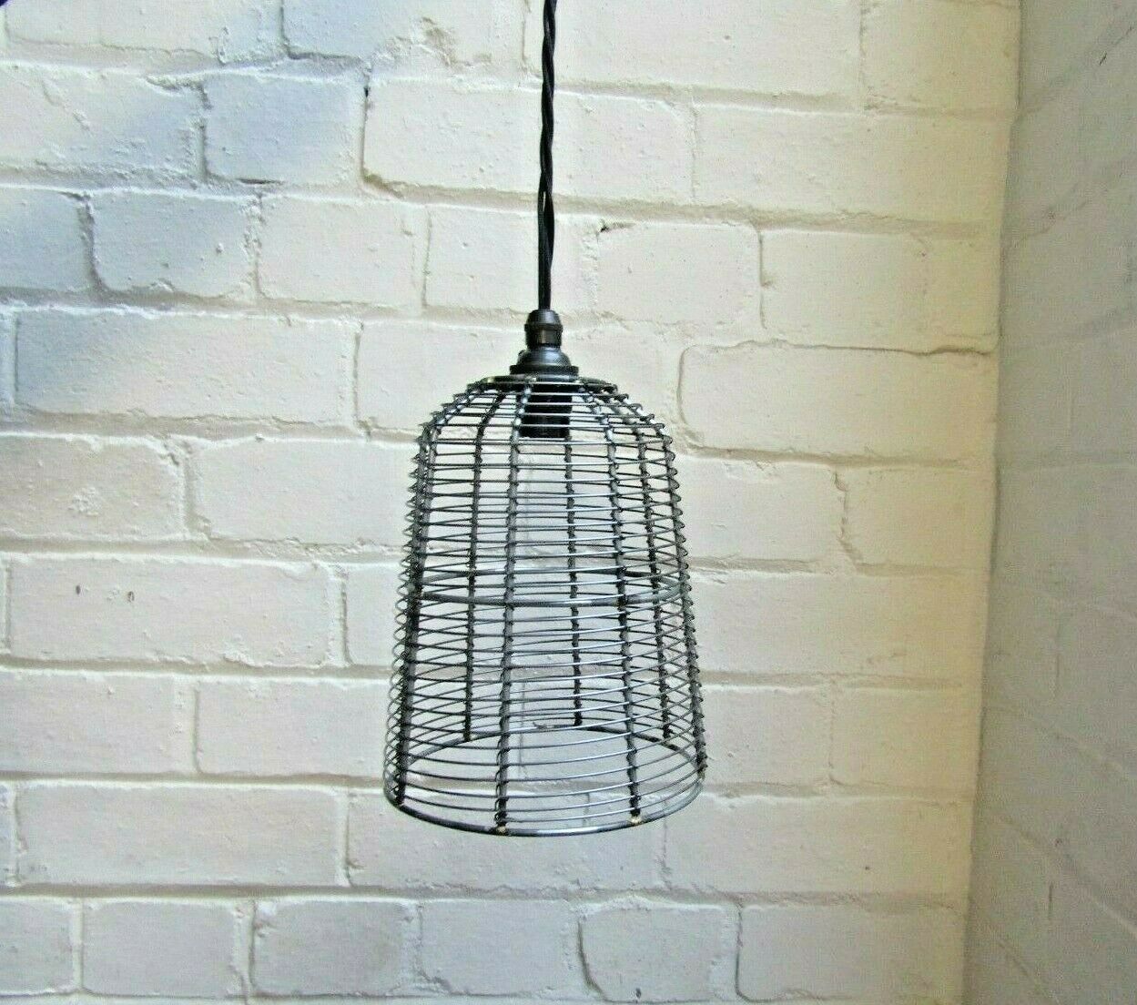 Retro Wire Bird Cage Shade Antique Iron.