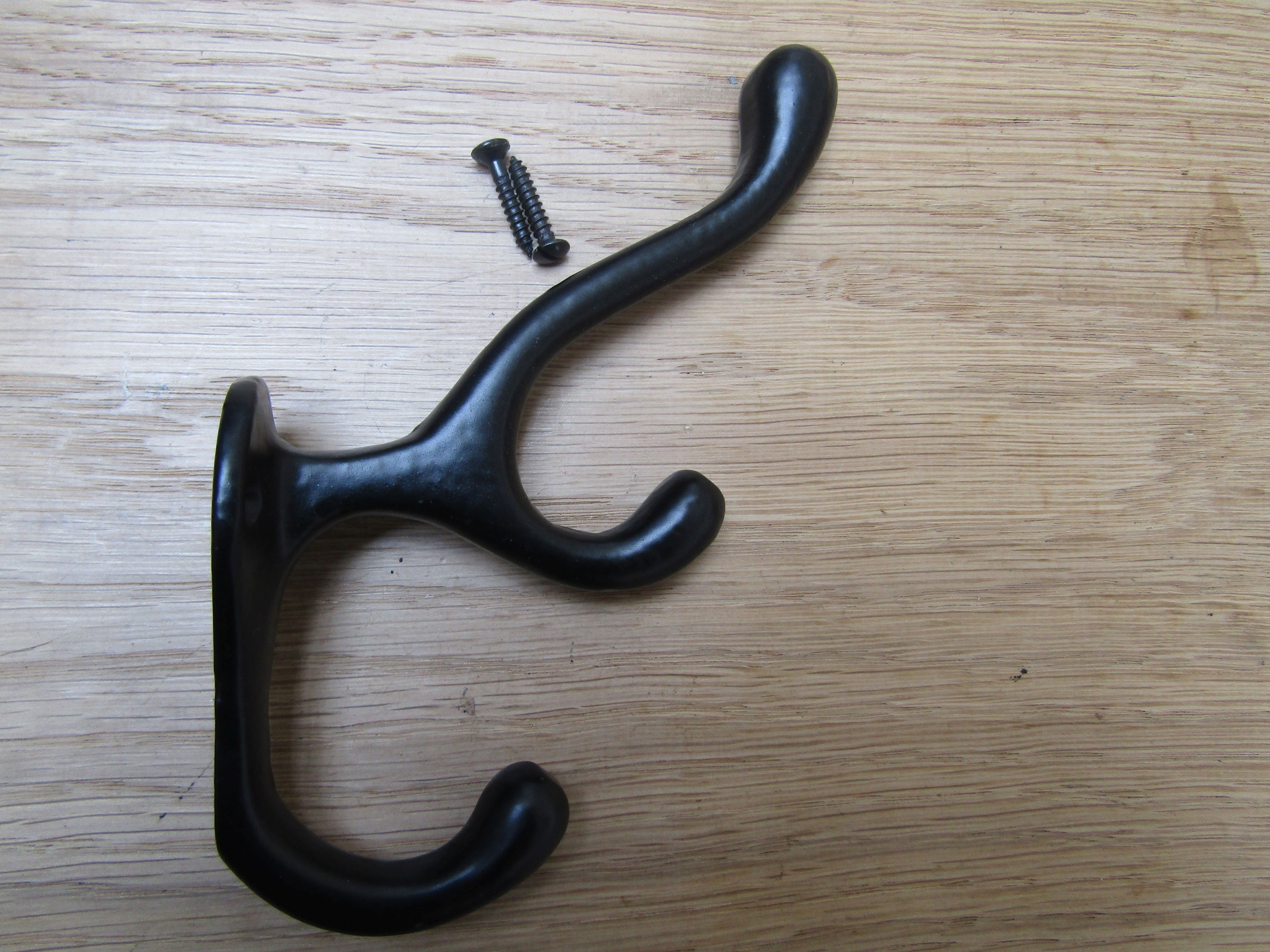 Pack Of 5 Antler Coat Hooks Black Antique.