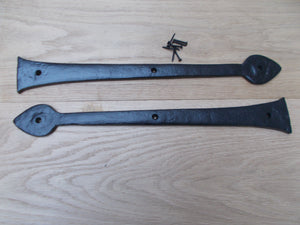 Pair of Hinge fronts Black Antique 18inch Arrow Head.