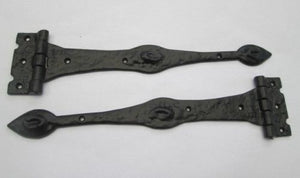 Pair of 14inch Arrow hinge Black Antique.
