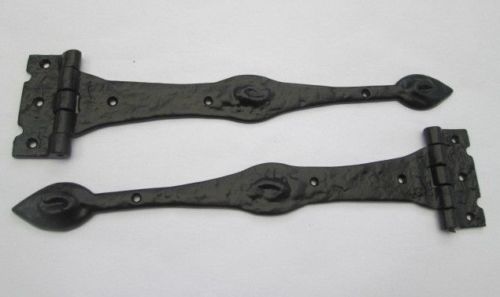 Pair of 14inch Arrow hinge Black Antique.