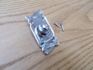 Art Nouveau Bell Push Polished Chrome.