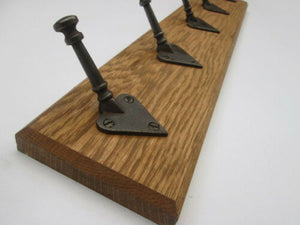 Plain Arts & Crafts 6 Hook Coat Rail 68cm.