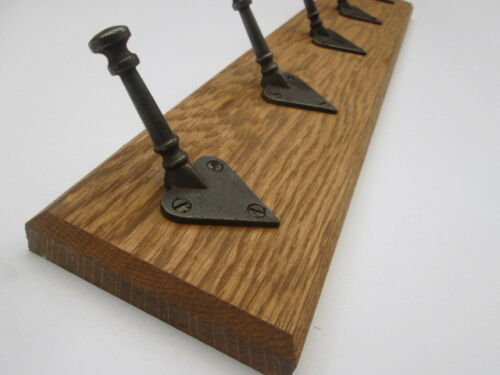 Plain Arts & Crafts 7 Hook Coat Rail 78cm.