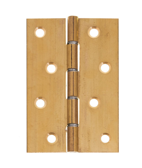 Brass Double Steel Washered Hinge Satin Brass Pack of 2