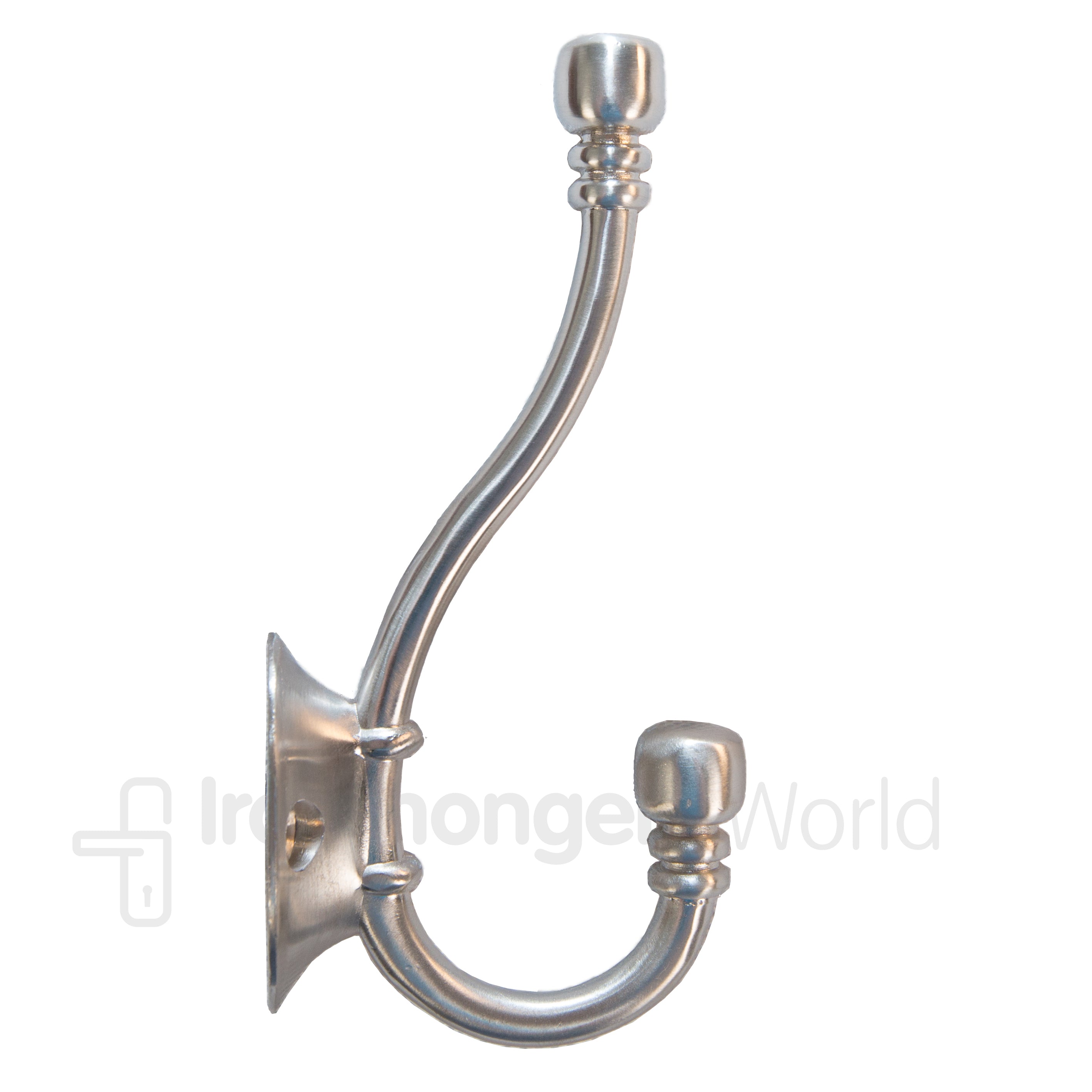 Ball End Coat Hook Satin Chrome.