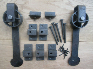Wrought Iron Rustic Sliding Barn Door Kit No Track.