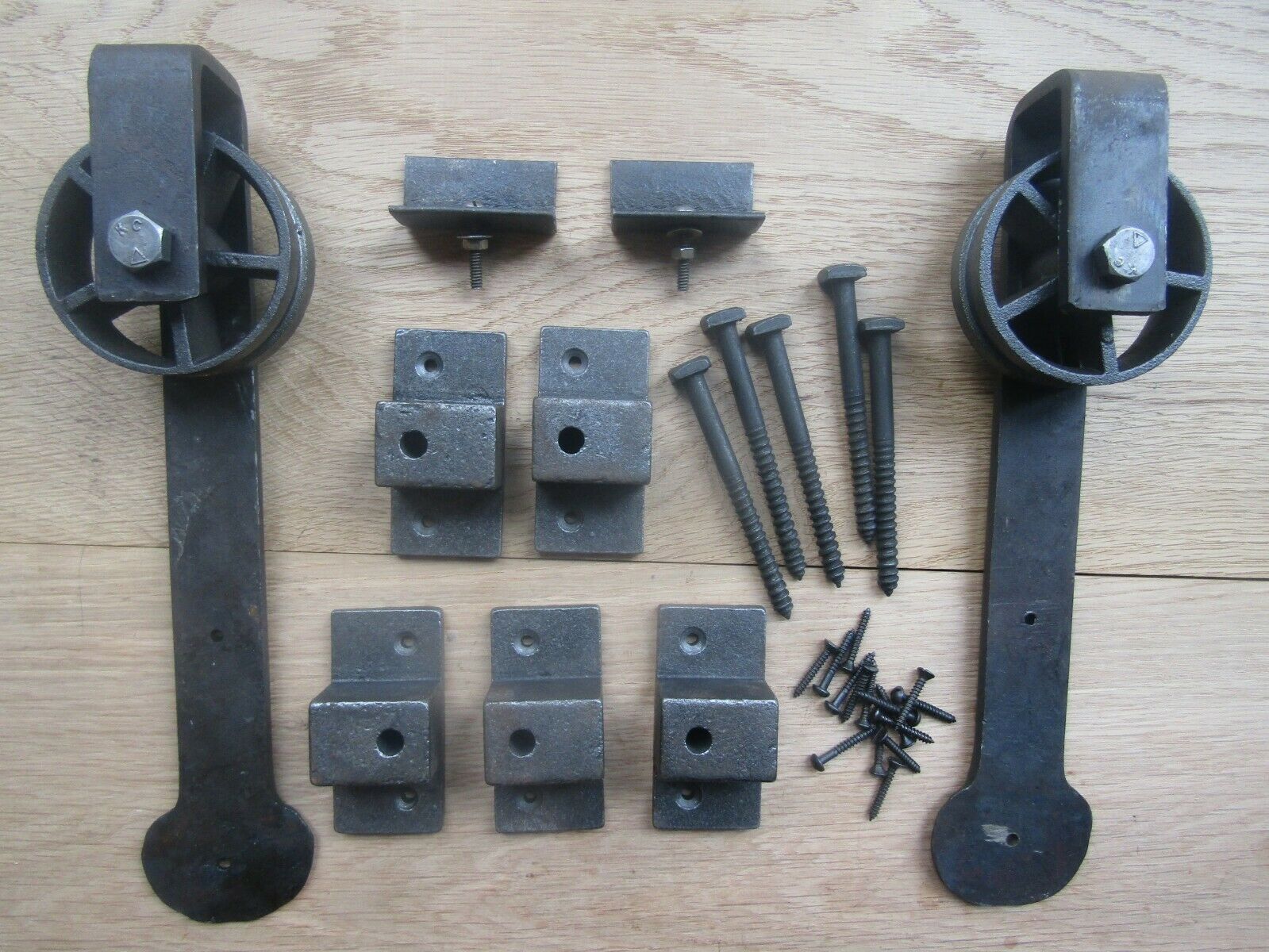 Wrought Iron Rustic Sliding Barn Door Kit No Track.