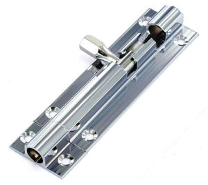 Polished Chrome Barrel Door Bolt 8inch.