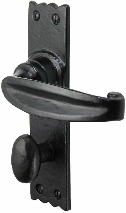 Pair Of Tewkesbury Bathroom Handles Black Antique.