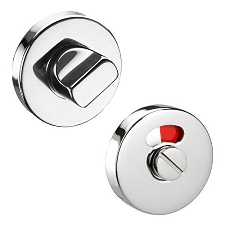 Bathroom Thumb Turn Door lock Polished Steel.