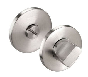 Bathroom Thumb Turn Door lock Satin Steel.