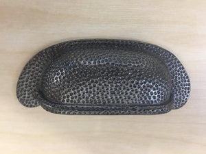 Beaten Effect Rear Fix Cabinet Pull Handle Antique Iron.