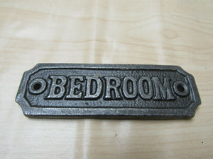 Cast Iron Bedroom Plaque.