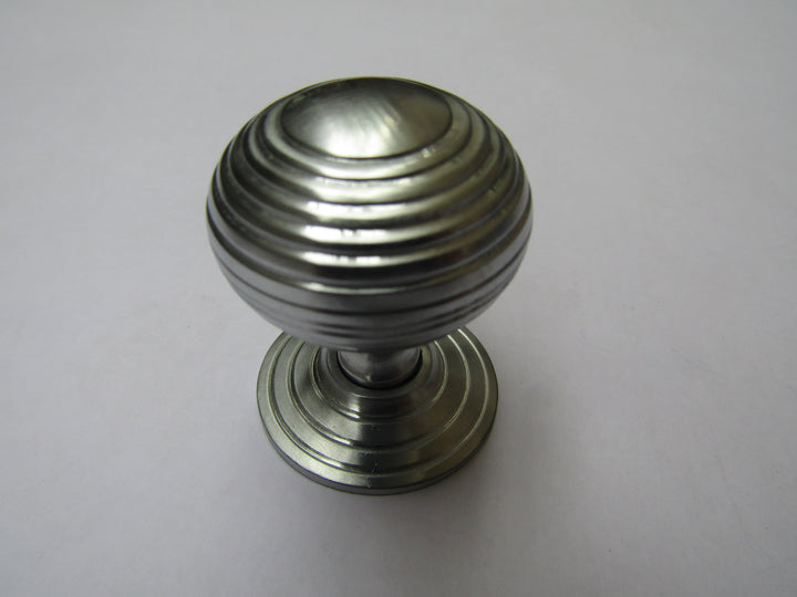 Beehive Reeded Cupboard Knob Satin Chrome.