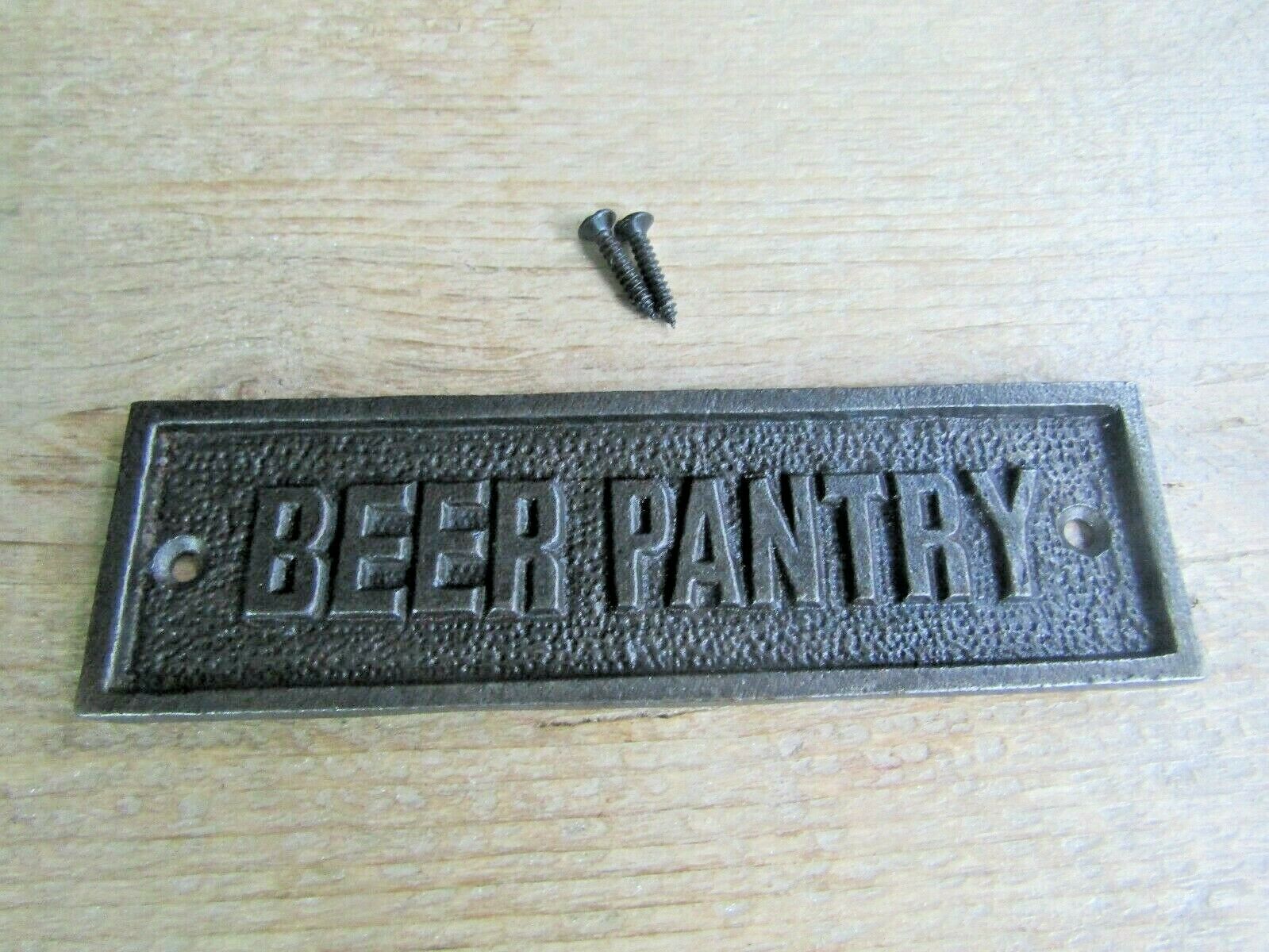 Beer Pantry Cast Iron Plaque.