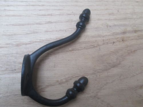 Pack Of 5 Small Acorn Tip Coat Hooks Black Antique.