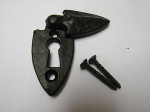 Shield Covered Escutcheon Black Antique.