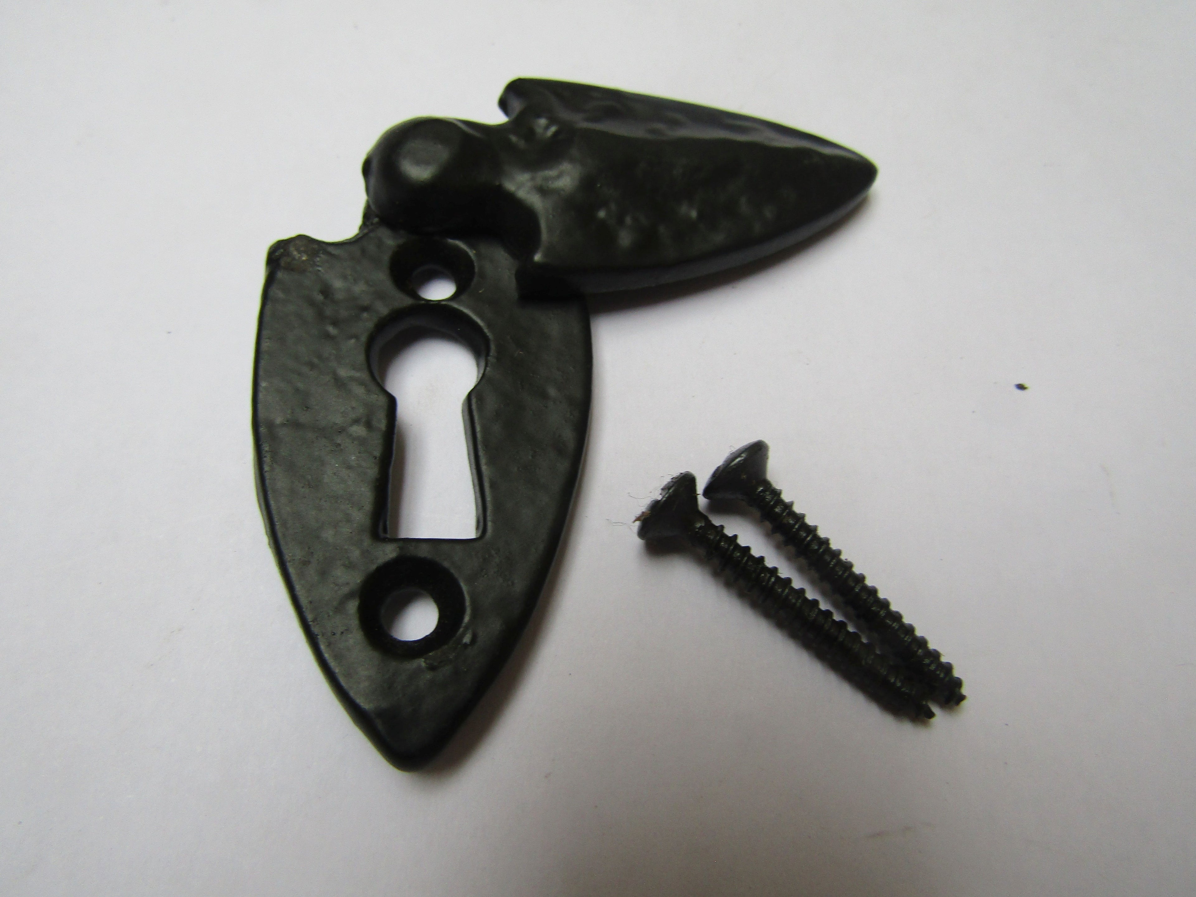 Shield Covered Escutcheon Black Antique.