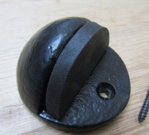 Door Stopper Half Moon Black Antique.