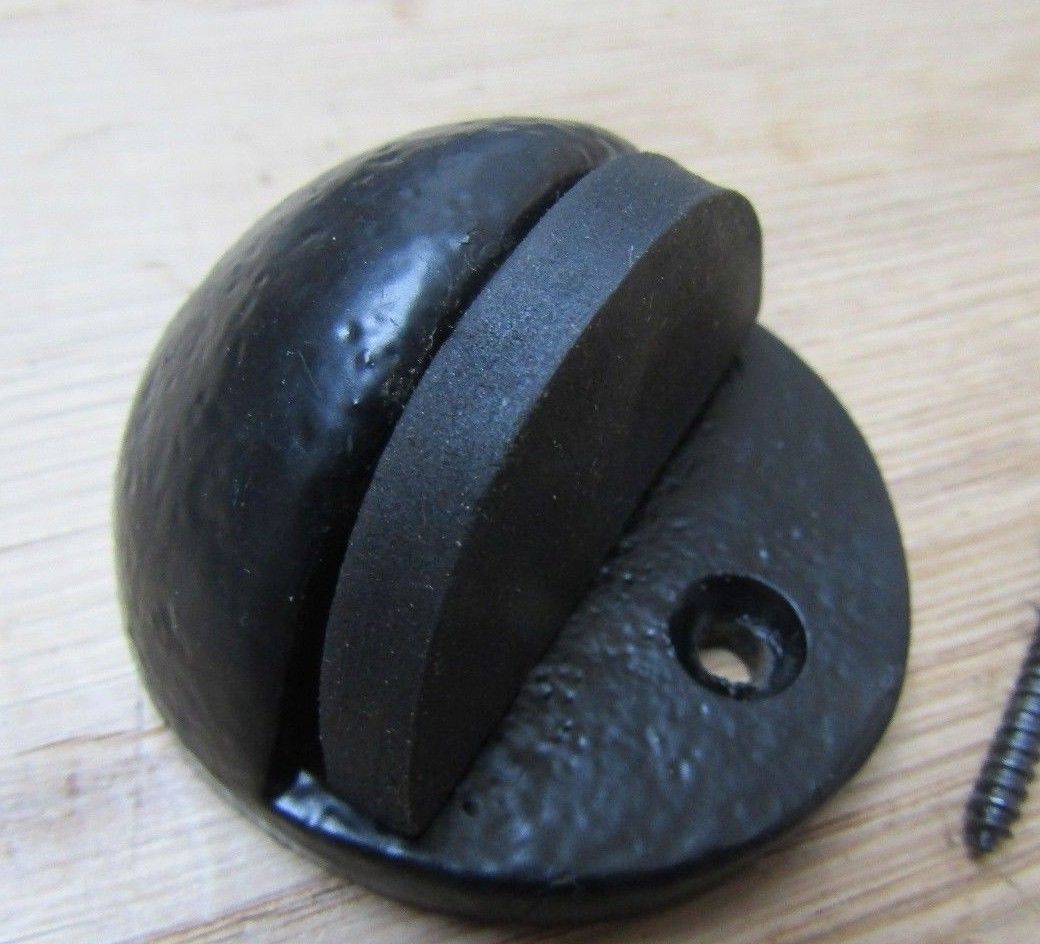 Door Stopper Half Moon Black Antique.