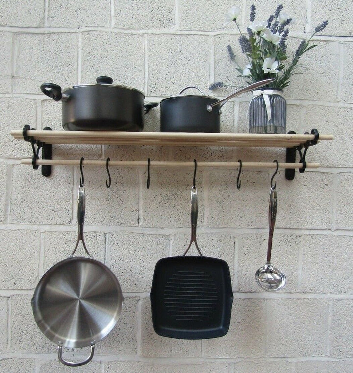 Black Antique Kitchen Pot Pan Rack 1.8.
