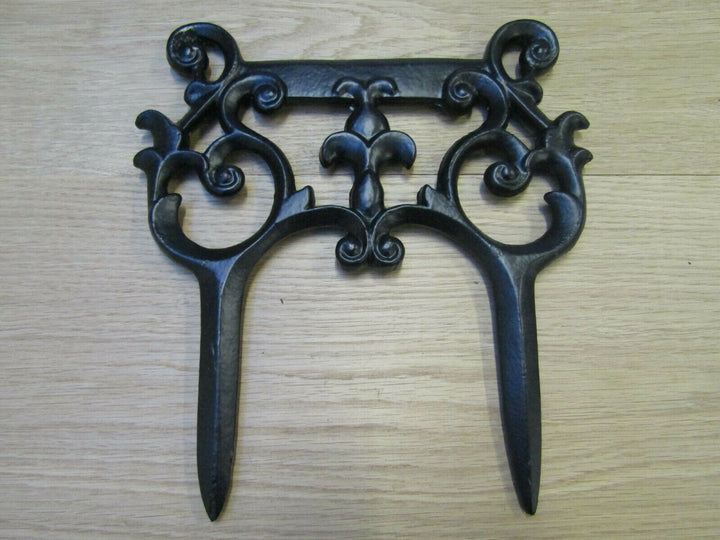 Ornate Decorative Shoe Scraper Black Antique.
