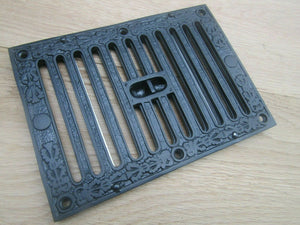 9inch x 6inch Large Black Ornate Vintage Sliding Vent.