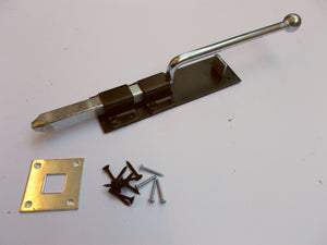 12inch Garage Gate Monkey Tail Bolt Black.