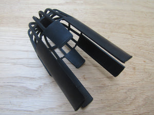 Black Traditional Baloon Leaves Down-Pipe Outlet Gutter Fixing.