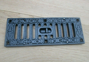9inch x 3inch Small Black Ornate Vintage Sliding Vent.
