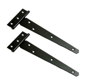 Pair of Epoxy Black Powder Coated T-Hinges 18inch.