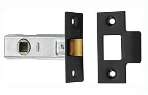 3inch Tubular Mortice Latch Black.