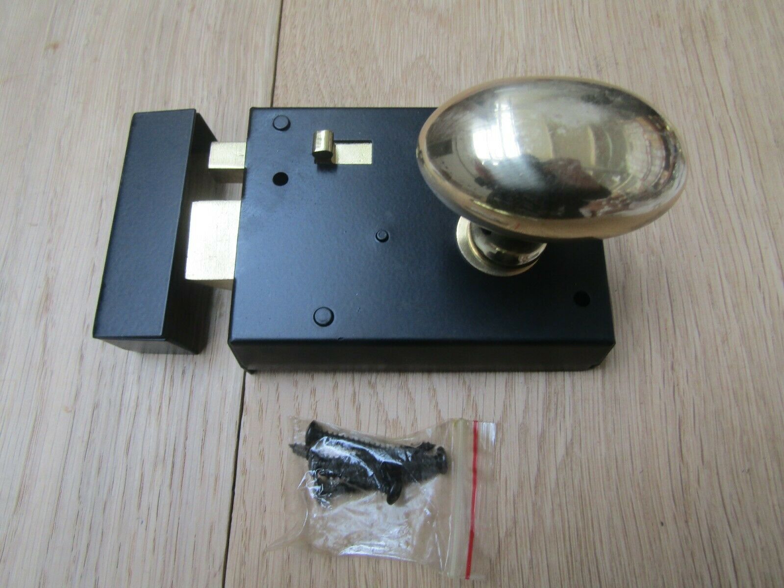 4inch Rim Latch Black & Oval Rim Brass Set.