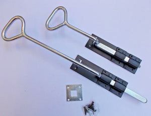 12inch Garage Gate Bow Bolt Black.